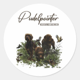 De Pudelpointer Ronde Sticker