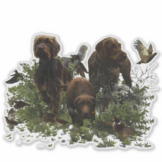 De Pudelpointer Sticker (Voorkant)