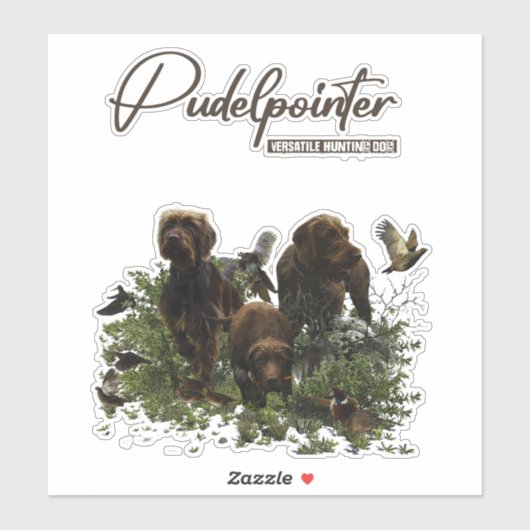 De Pudelpointer Sticker (Vel)