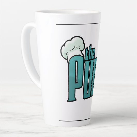 De pudjes latte mok (Linkerhoek)