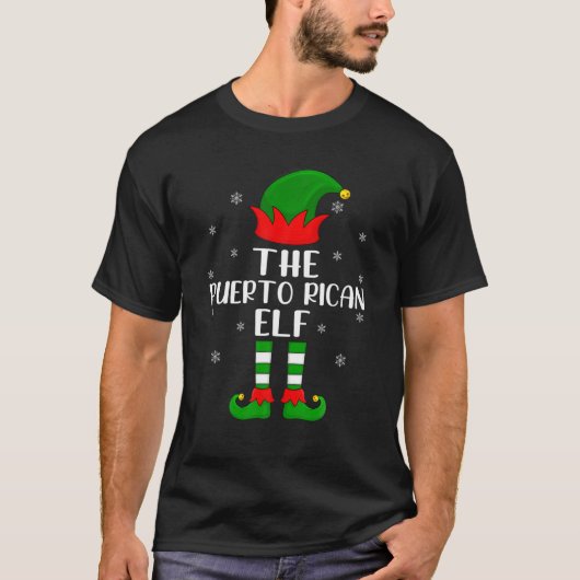 De Puerto Ricaanse Elf-kerstpartij komt overeen me T-shirt (Voorkant)