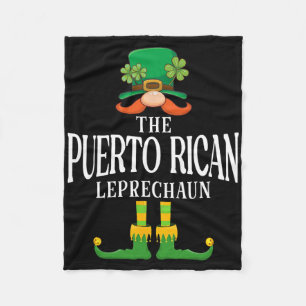 De Puerto Ricaanse Leprechaun St. Patricks Day Mat Fleece Deken