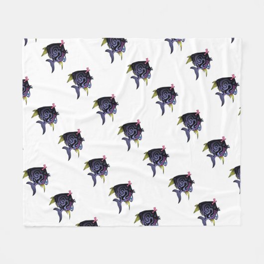 "De Puffer" vis met een hoogte Fleece Deken (Voorkant (Horizontaal))