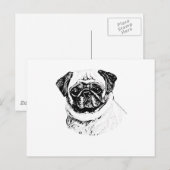DE PUG BRIEFKAART (Voorkant / Achterkant)