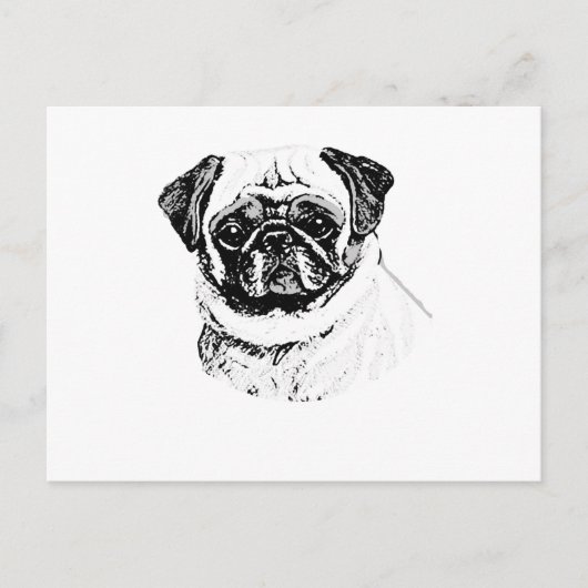 DE PUG BRIEFKAART (Voorkant)