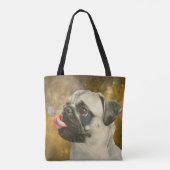 De pug, de vlinder en het universum tote bag (Achterkant)