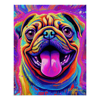 De Pug Dog 001 - Zetton Ziana Perfect Poster