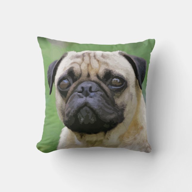 De Pug Dog Kussen (Voorkant)