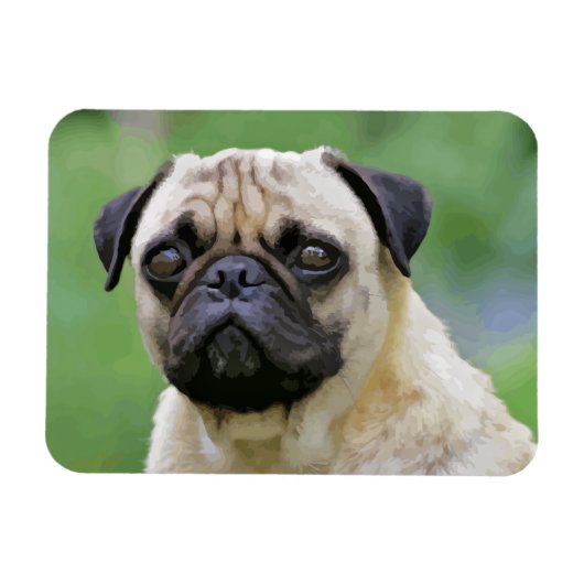 De Pug Dog Magneet (Horizontaal)