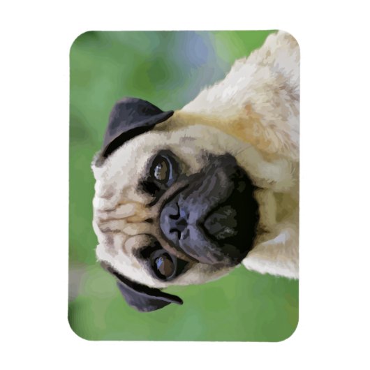 De Pug Dog Magneet (Verticaal)