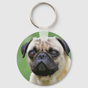De Pug Dog Sleutelhanger
