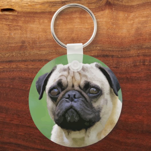 De Pug Dog Sleutelhanger (Voorkant)