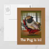 De Pug is binnen. Briefkaart (Voorkant / Achterkant)