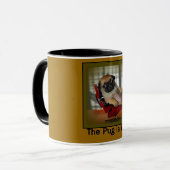 De Pug is binnen. Mok (Voorkant links)