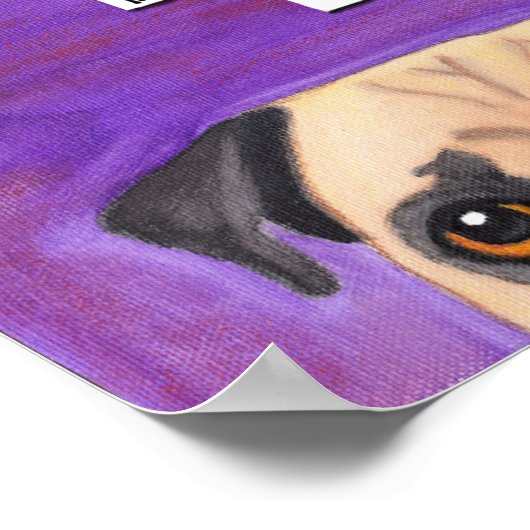 De pug is onschuldig poster (Hoek)