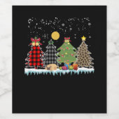 de pug slaapt tijdens het kerstseizoen wijn etiket (Enkel label)