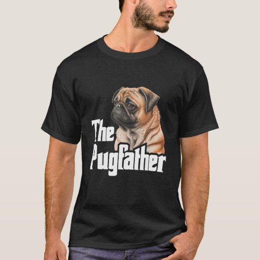 De Pugfather Vaderdag Hondenliefhebber Huisdier Ei T-shirt (Voorkant)