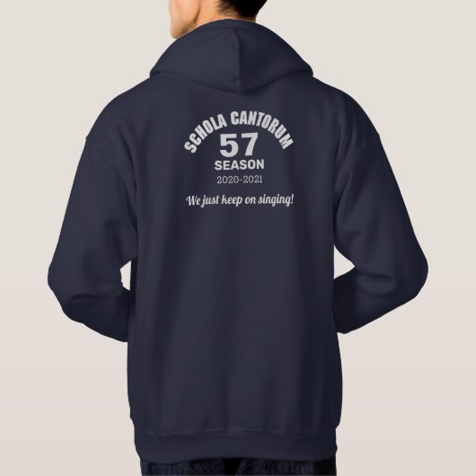 De pullover van Schola Mannen "blijf zingen" (Achterkant)