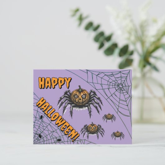 De Pumpkin Headed Crawler Feestdagenkaart (Staand voorkant)