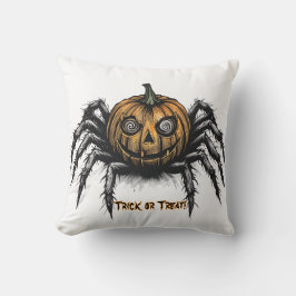 De Pumpkin-Headed Crawler-White met tekst Kussen