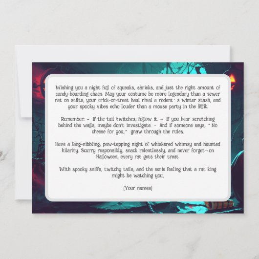 De Pumpkin Plague Parade Halloween Kaart (Achterkant)