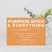 De Pumpkin Spice Baby shower Uitnodiging (Staand voorkant)