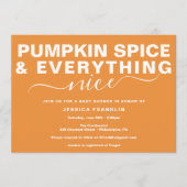 De Pumpkin Spice Baby shower Uitnodiging (Voorkant)