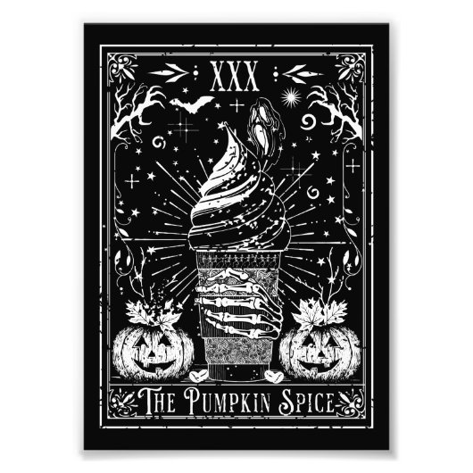 De Pumpkin Spice Tarotkaart Foto Afdruk (Voorkant)