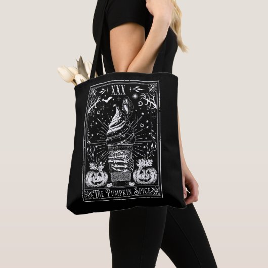 De Pumpkin Spice Tarotkaart Tote Bag (Dichtbij)