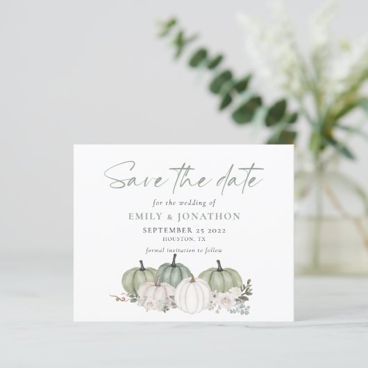 De Pumpkins Florals QR-code van de begrotingsplaat (Staand voorkant)