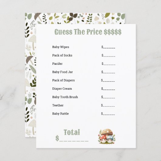 De Punten van de Baby van het Baby shower van padd (Voorkant / Achterkant)