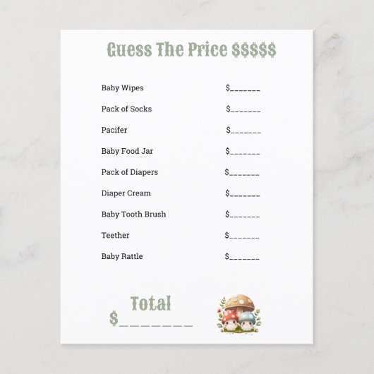 De Punten van de Baby van het Baby shower van padd (Voorkant)