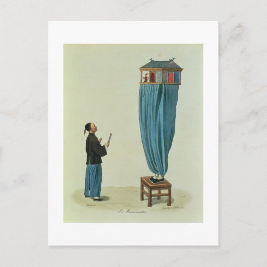 De Puppets, gegraveerd door Mlle. Formentin, pub.  Briefkaart (Voorkant)