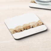 De puppies van de Gouden Herriever Bier Onderzetter (Linkerzijde)