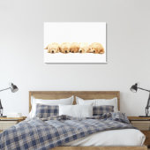 De puppies van de gouden rekruter canvas afdruk (Insitu (Slaapkamer))