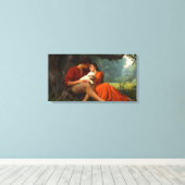 De puppy love canvas afdruk (Insitu (Houten vloer))