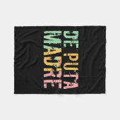 De Puta Madre Grappig Spaans Español Hispanic Lati Fleece Deken (Voorkant (Horizontaal))