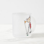 De putt uit de groene zak matglas koffiemok (Voorkant rechts)