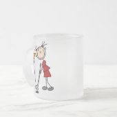 De putt uit de groene zak matglas koffiemok (Voorkant links)