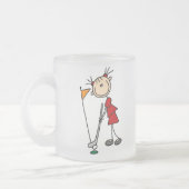 De putt uit de groene zak matglas koffiemok (Links)