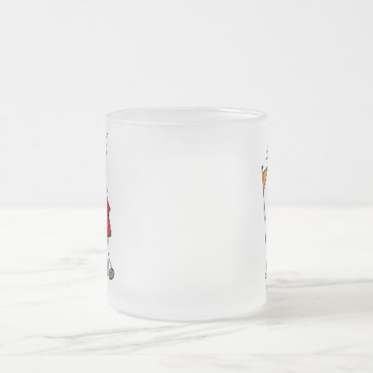 De putt uit de groene zak matglas koffiemok (Center)