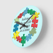 De puzzel oplossen...Blauwe wandklok (Hoek)