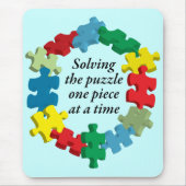 De puzzel oplossen... Blue Mousepad Muismat (Voorkant)