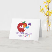 De puzzel oplossen kaart (Gele Bloem)