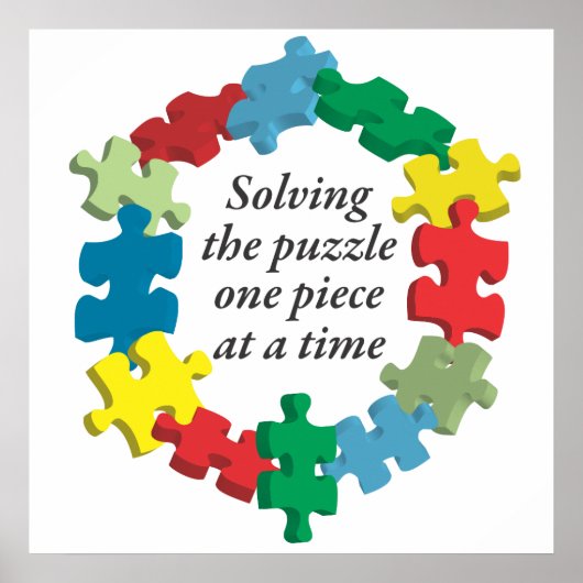 De puzzel oplossen...Poster Art White Poster (Voorkant)