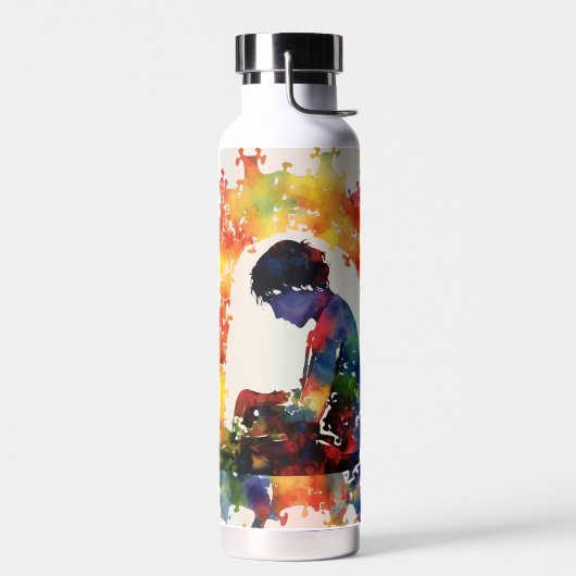 De puzzel van binnen waterfles (Links)