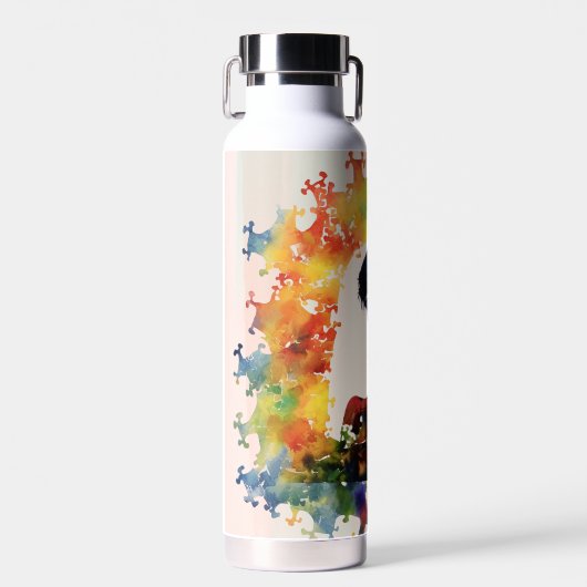 De puzzel van binnen waterfles (Voorkant)