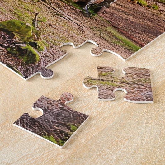 De puzzel van een rustig hout (Zijkant)