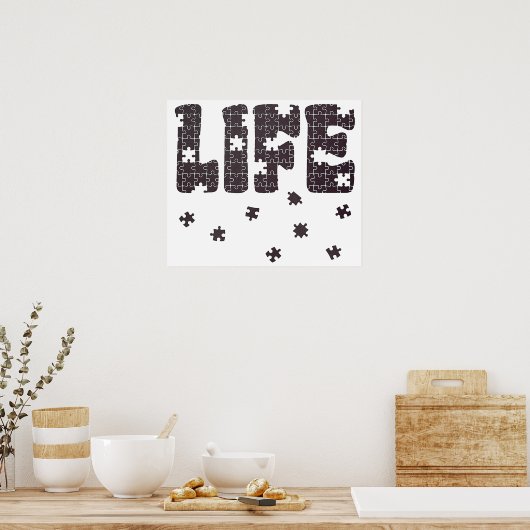 De puzzel van het leven poster (Keuken)