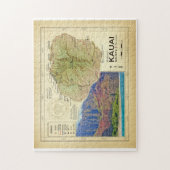 De puzzelkaart van het eiland Kauai ( geïnspireerd Legpuzzel (Verticaal)